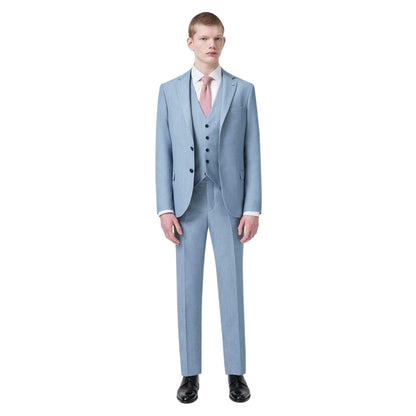 Light Blue - Side - Twisted Tailor Mens Formal Trousers