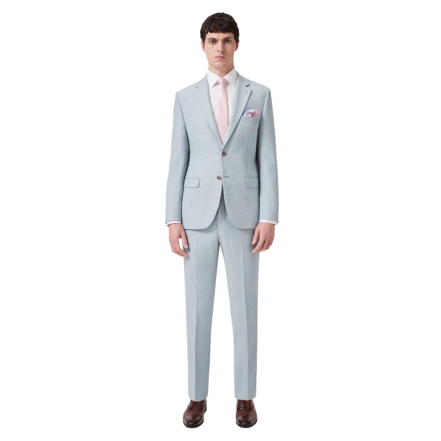 Blue - Lifestyle - Without Prejudice Mens Archer Wool Slim Trousers