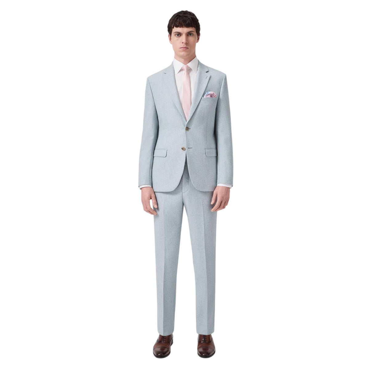 Blue - Lifestyle - Without Prejudice Mens Archer Wool Slim Trousers