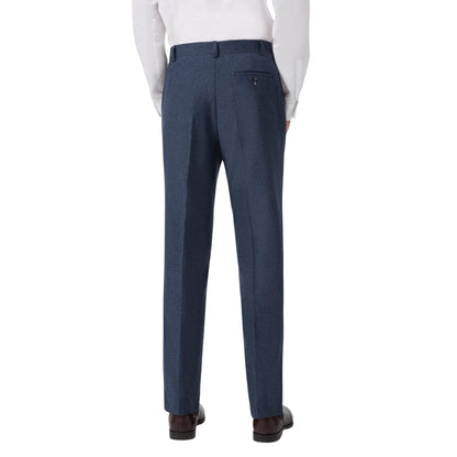 Navy Blue - Back - Without Prejudice Mens Archer Wool Slim Trousers