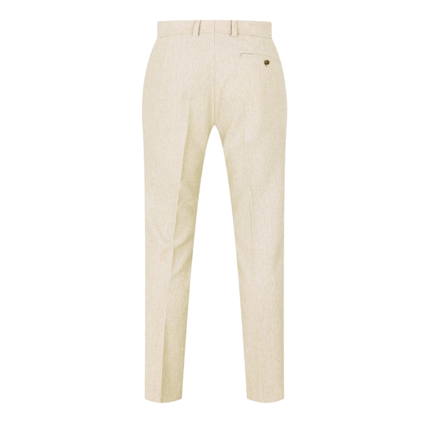 Neutral - Back - Without Prejudice Mens Archer Wool Slim Trousers