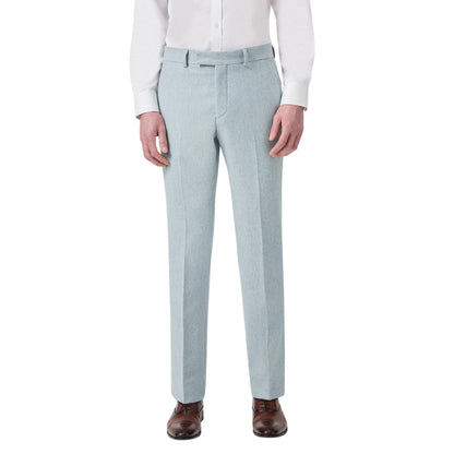 Blue - Front - Without Prejudice Mens Archer Wool Slim Trousers