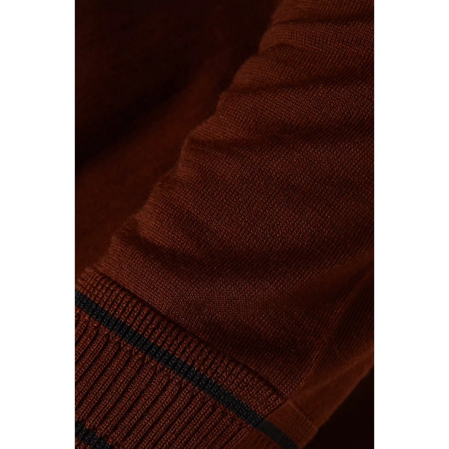 Medium Brown - Side - Boss Mens Mock Neck Regular Raglan Sweater Top