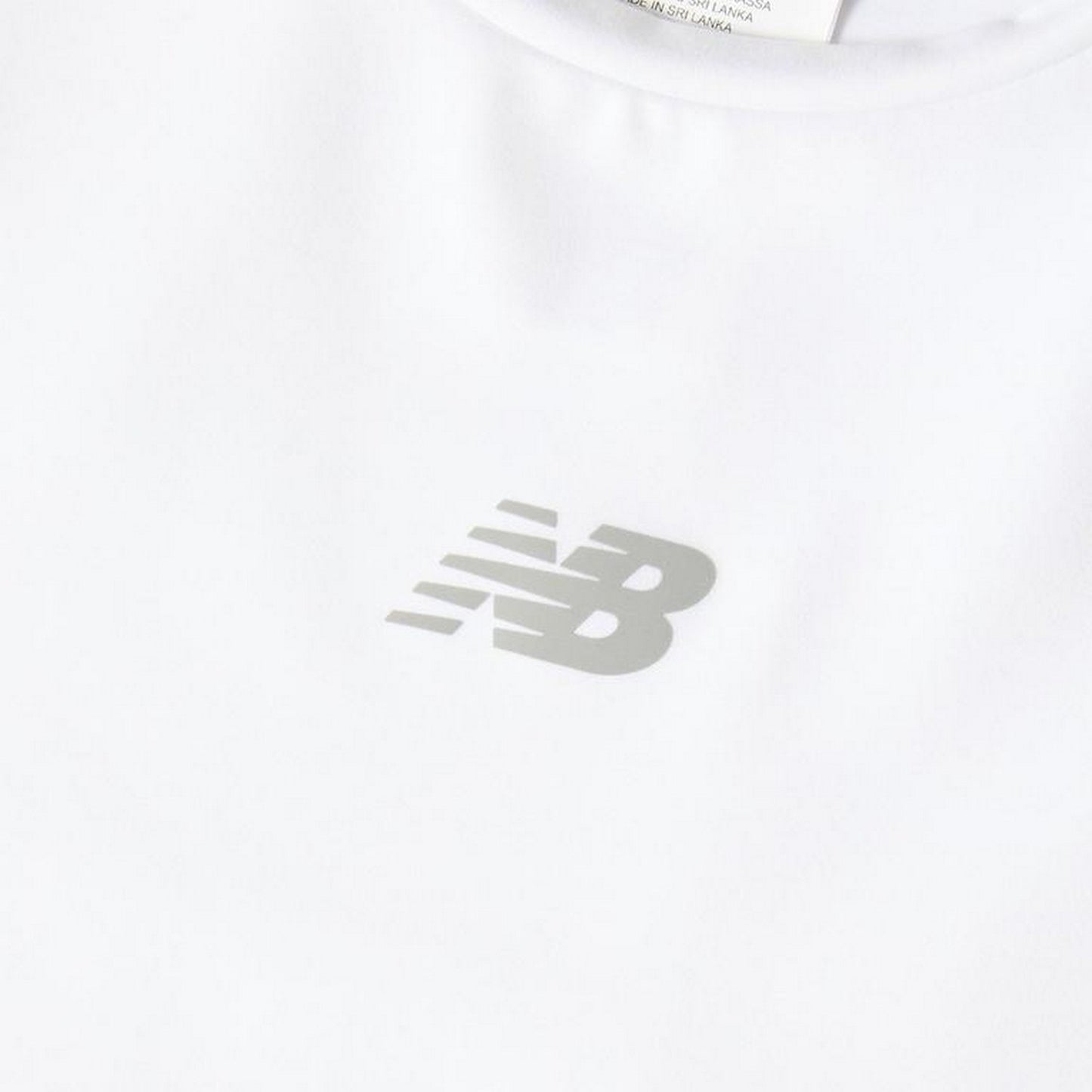 White - Side - New Balance Womens-Ladies Performance Gym Crop Top