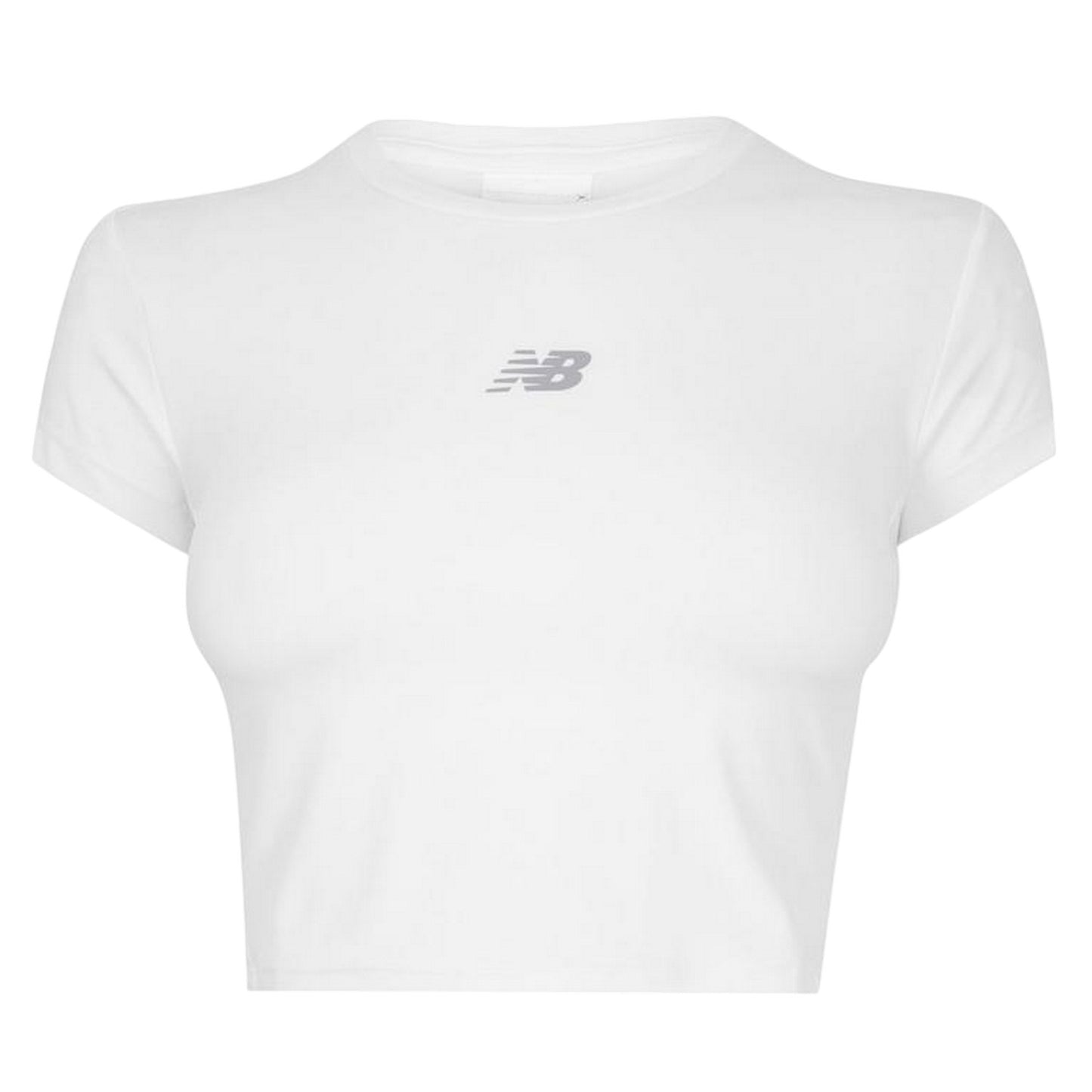 White - Front - New Balance Womens-Ladies Performance Gym Crop Top