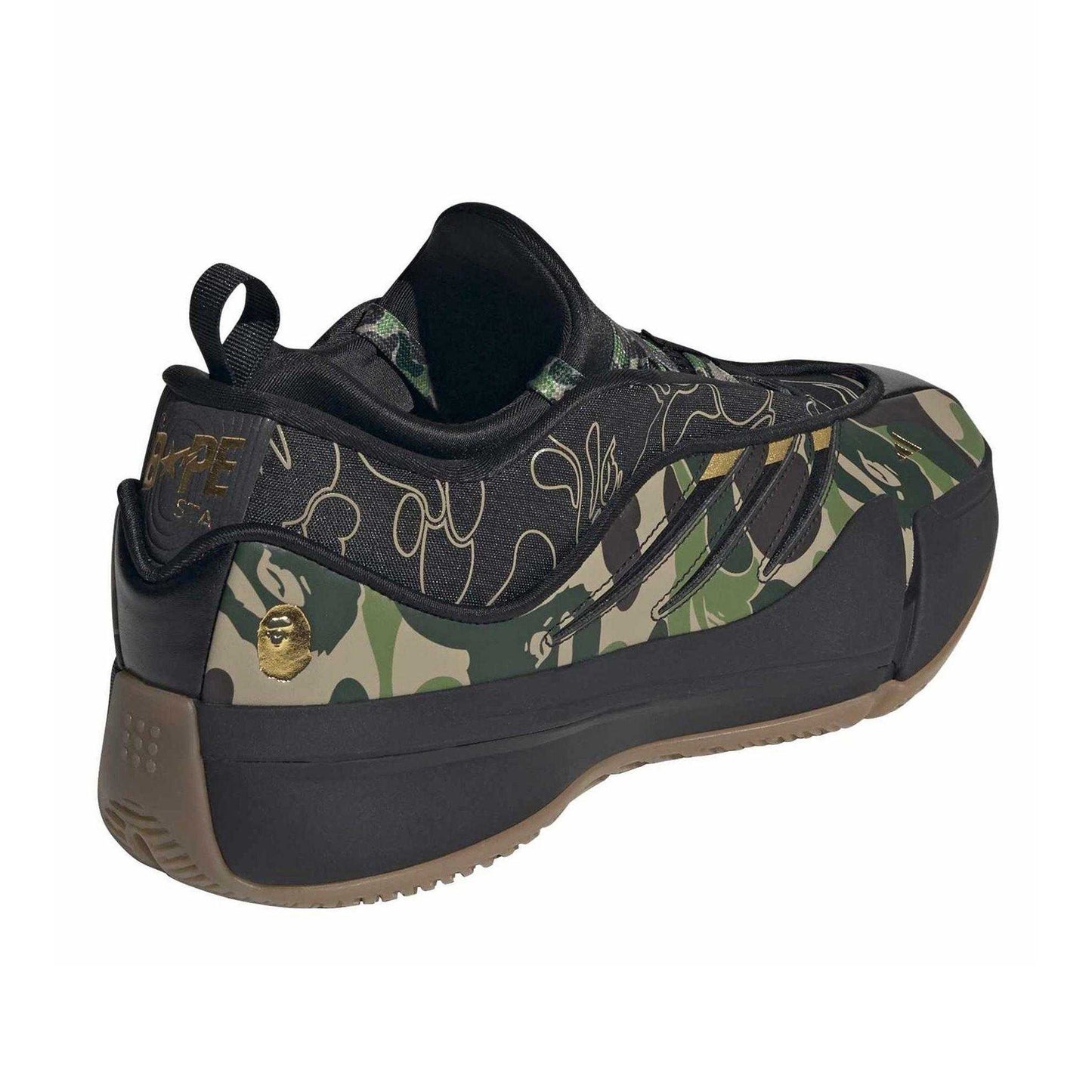 Black - Back - Adidas Mens Dame Camouflage Trainers
