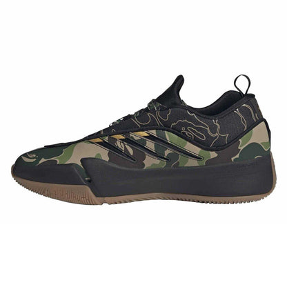 Black - Side - Adidas Mens Dame Camouflage Trainers