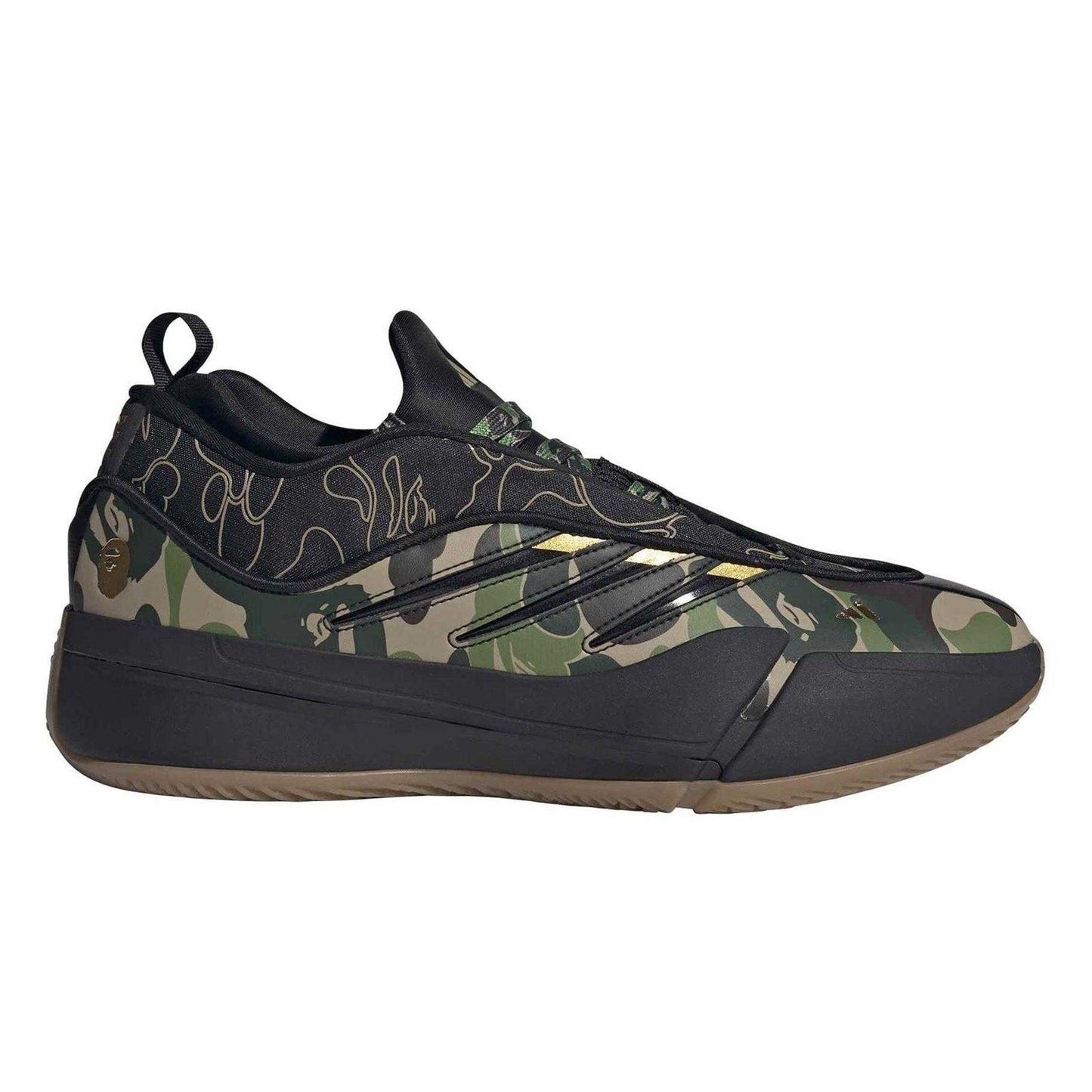 Black - Lifestyle - Adidas Mens Dame Camouflage Trainers