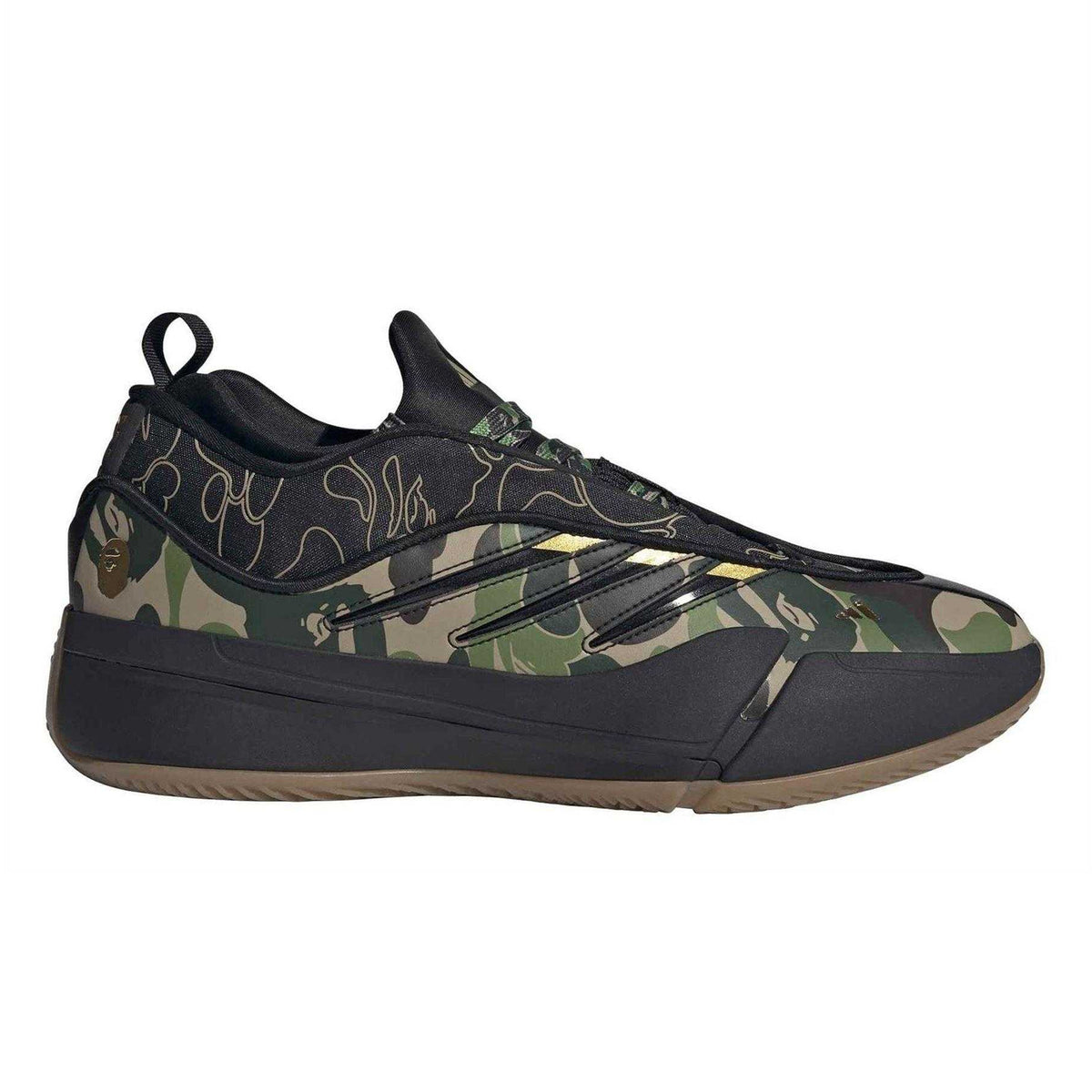 Black - Lifestyle - Adidas Mens Dame Camouflage Trainers