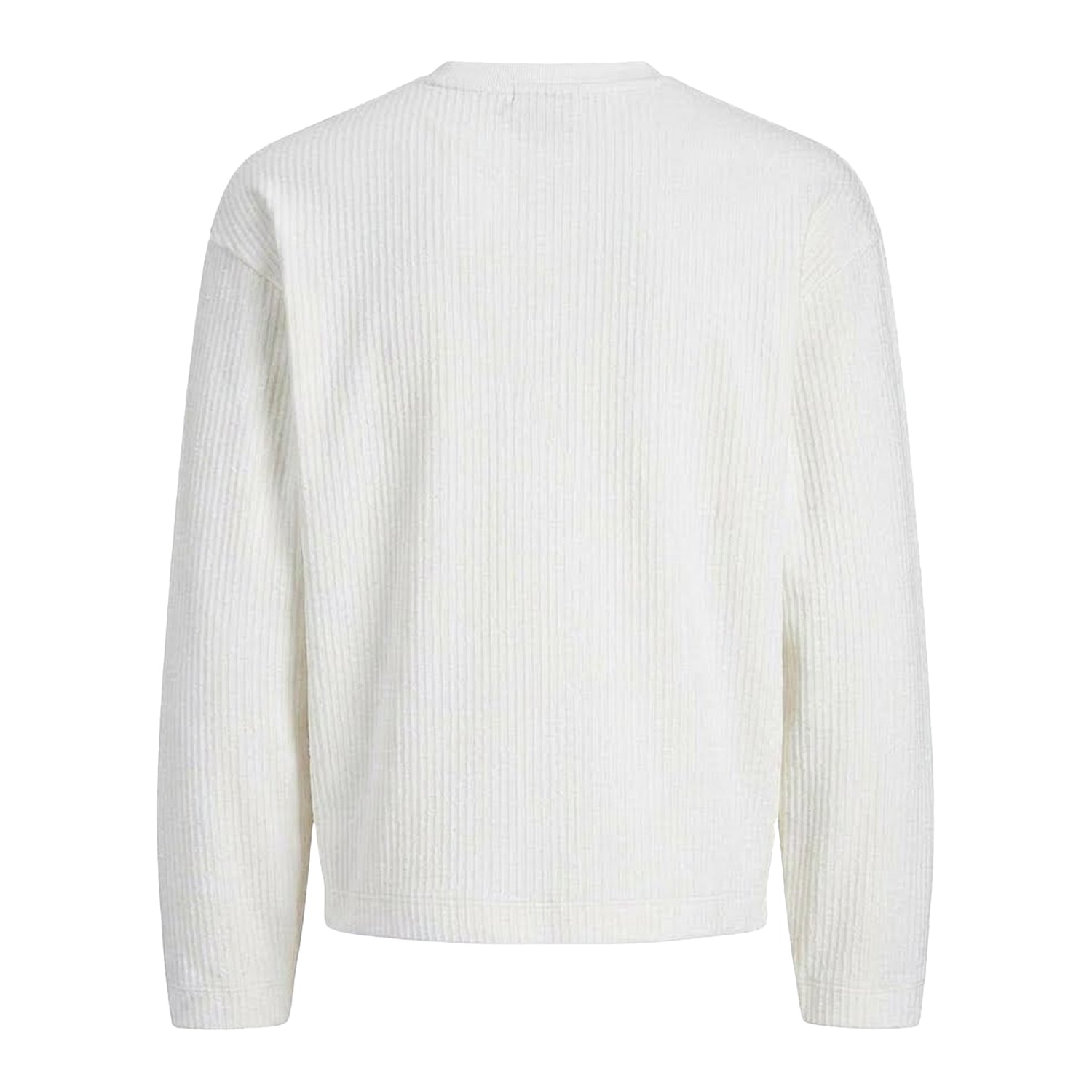 Cloud Dancer - Back - Jack And Jones Mens Ribbed Relaxed Fit Jumper