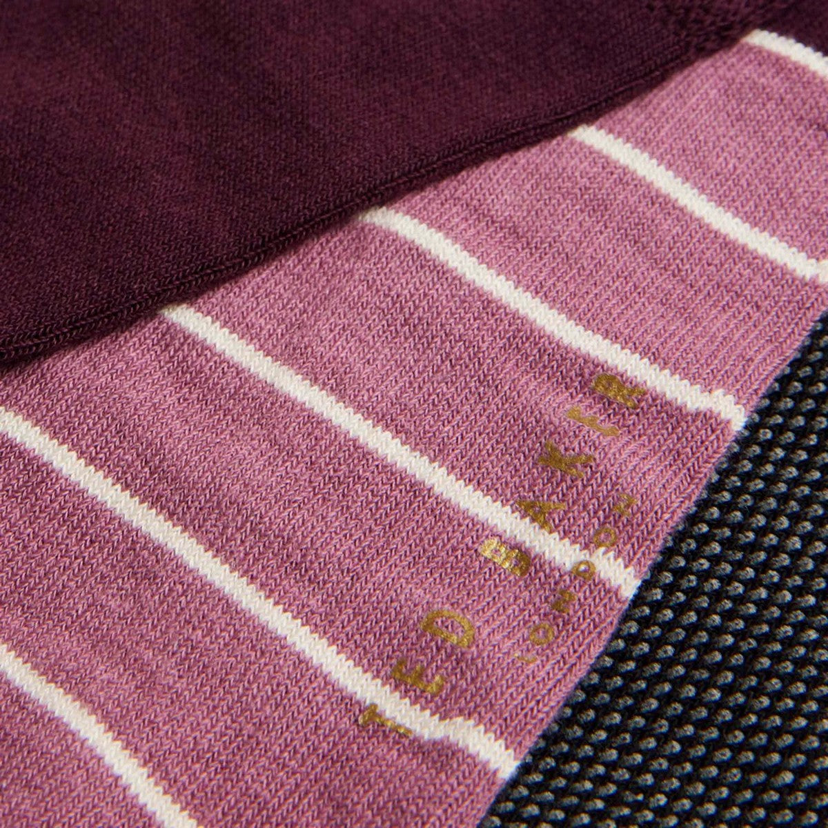 Black-Brown-Maroon - Back - Ted Baker Unisex Adult Dude Socks (Pack of 3)