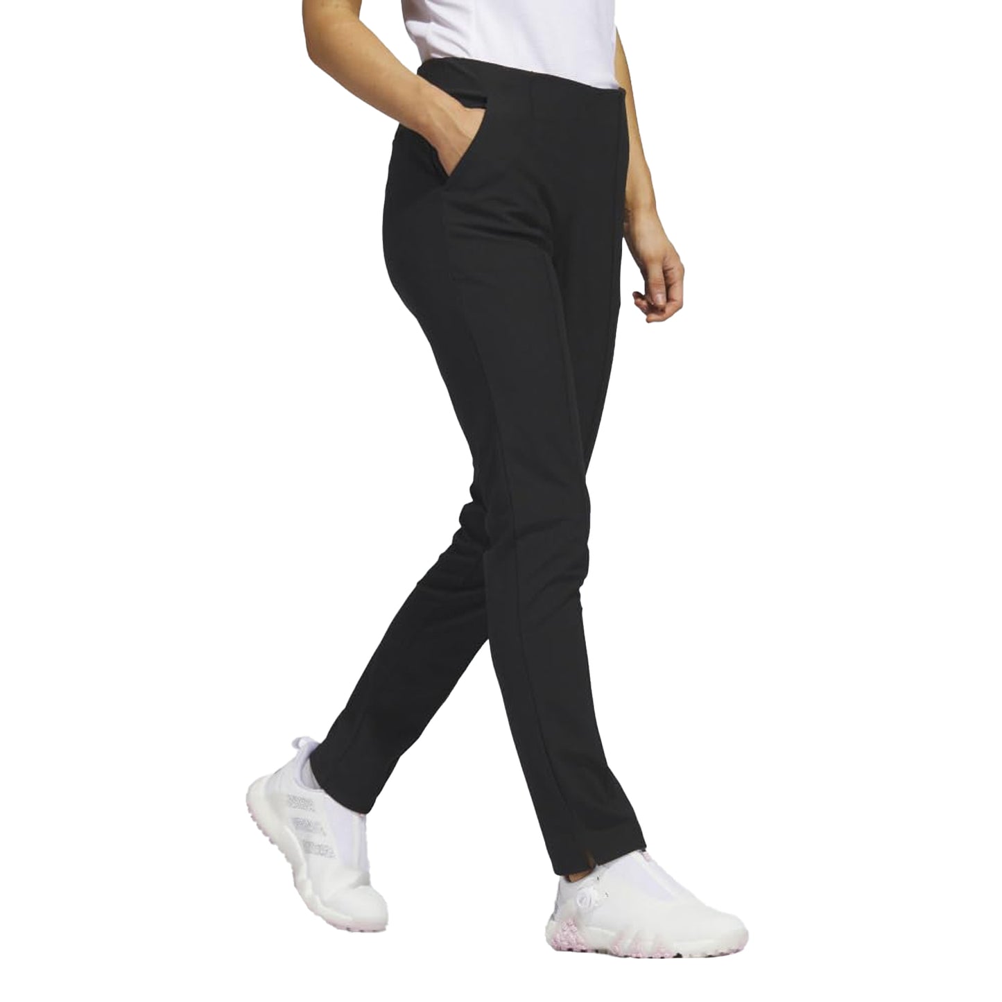 Black - Side - Adidas Womens-Ladies Pintuck Golf Trousers