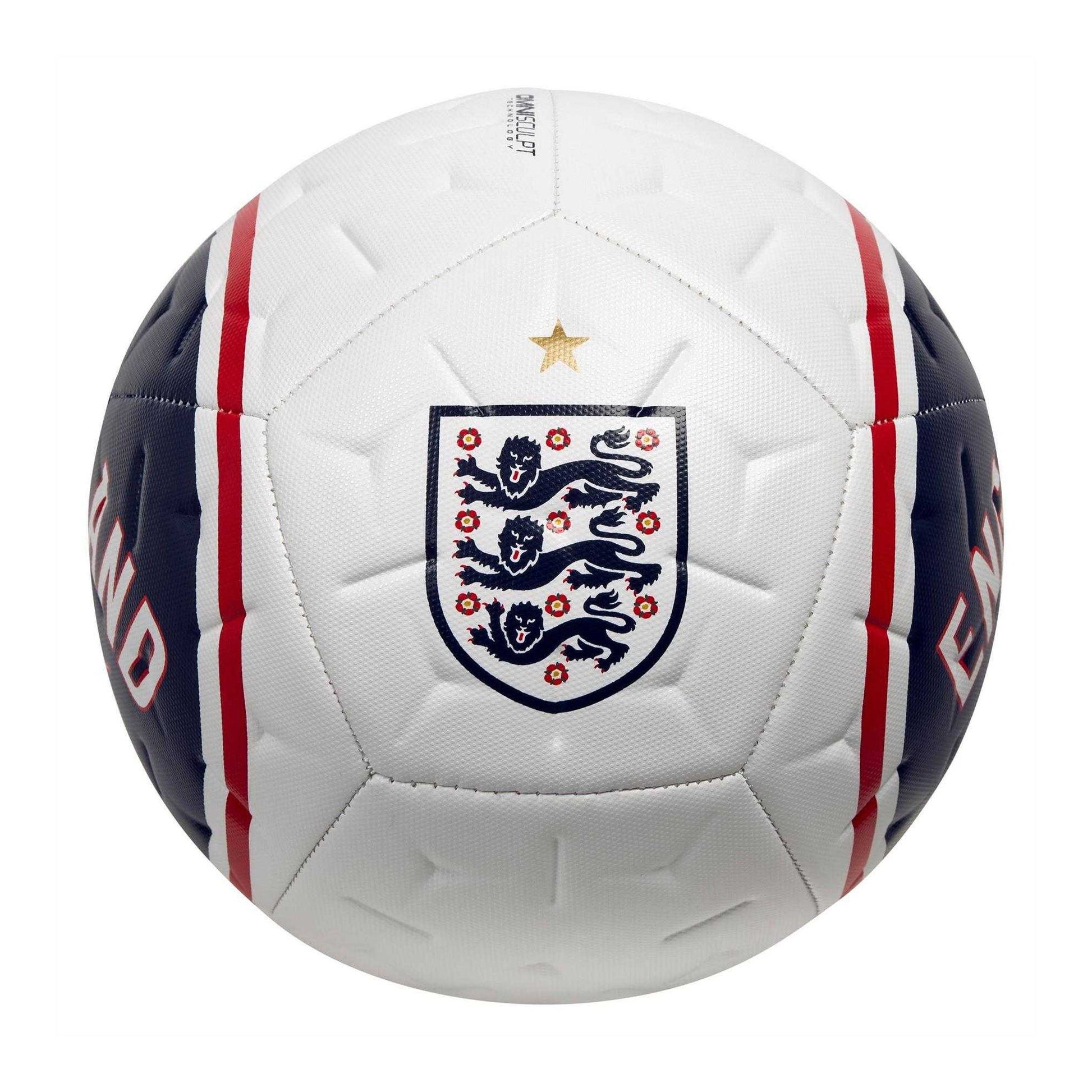 White-Blue - Front - England FA Nike Training Football