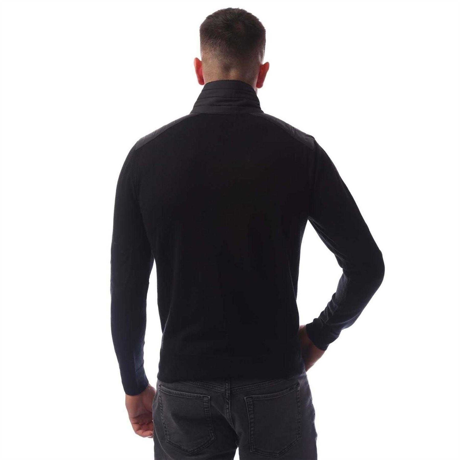 Black - Back - Belstaff Mens Kilmington Quarter Zip Slim Sweatshirt