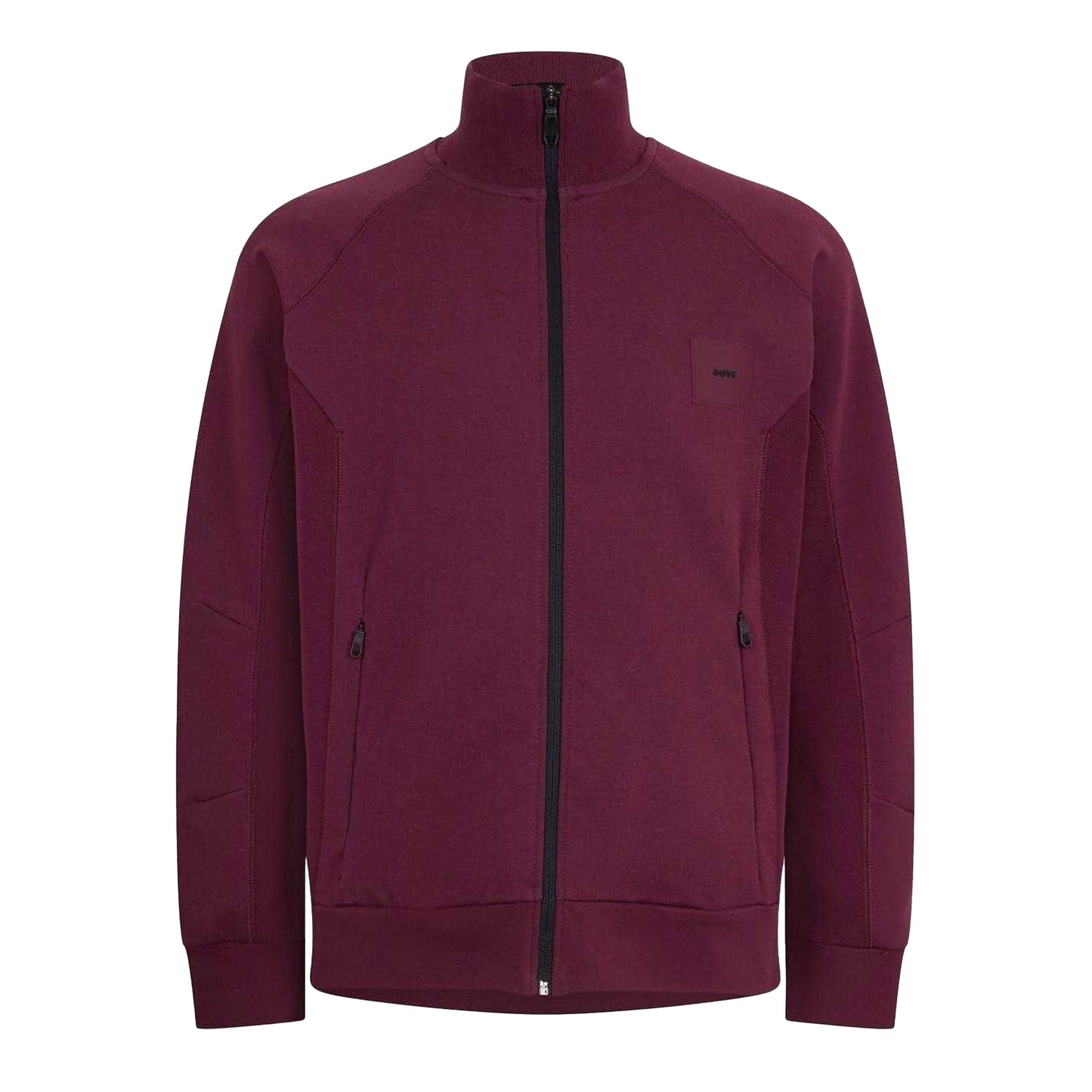 Mid Red - Front - Boss Mens Skaz Funnel Neck Raglan Sweatshirt