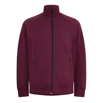 Mid Red - Front - Boss Mens Skaz Funnel Neck Raglan Sweatshirt