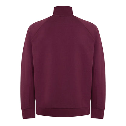 Mid Red - Back - Boss Mens Skaz Funnel Neck Raglan Sweatshirt