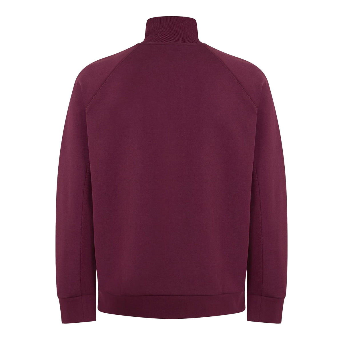Mid Red - Back - Boss Mens Skaz Funnel Neck Raglan Sweatshirt