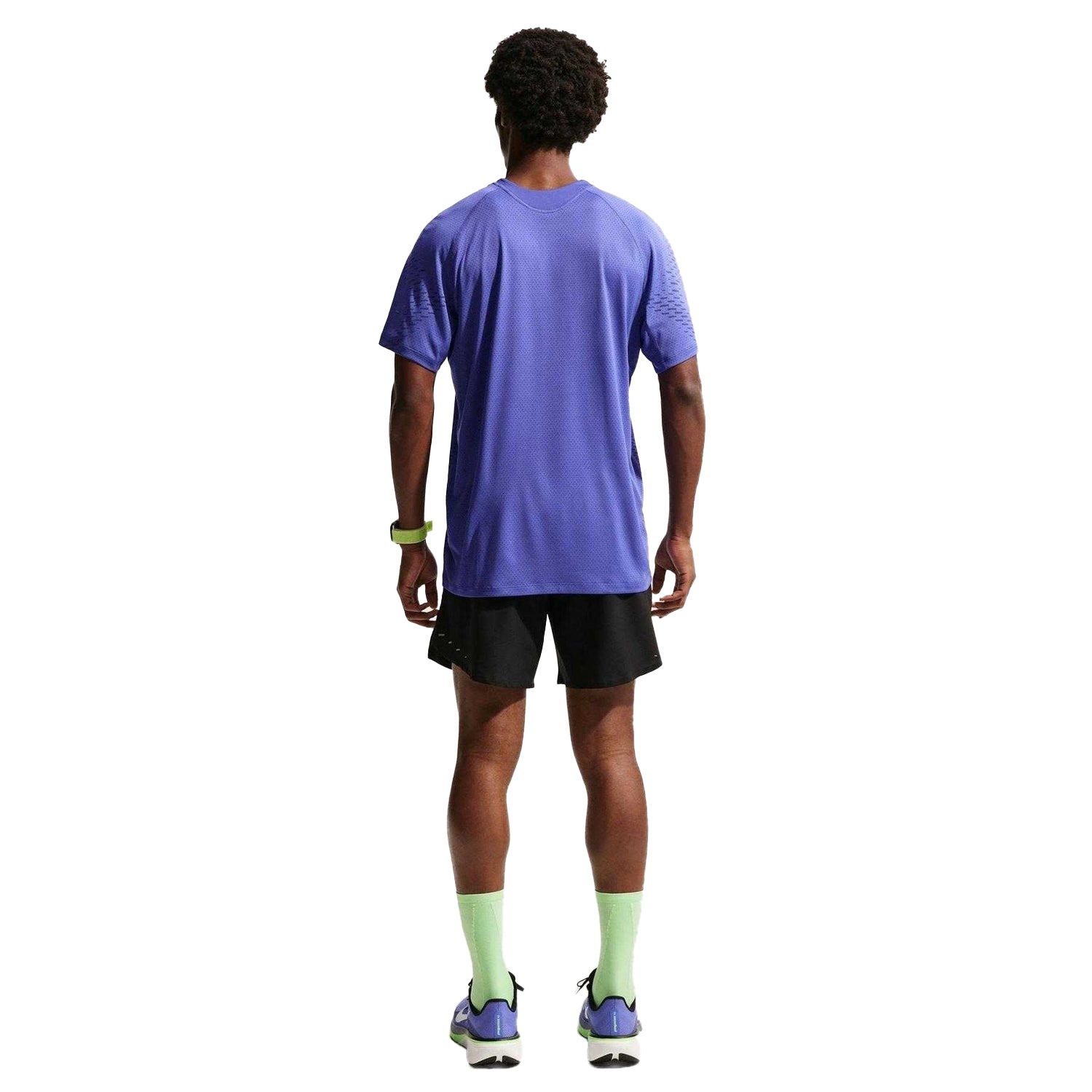 Lapis Blue - Back - Nike Mens Stride Plus Dri-FIT Running Top