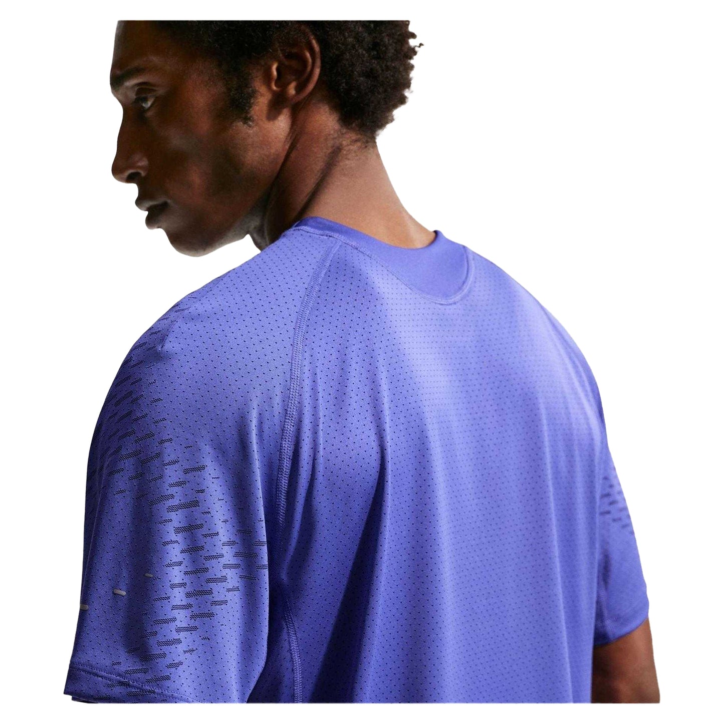 Lapis Blue - Side - Nike Mens Stride Plus Dri-FIT Running Top