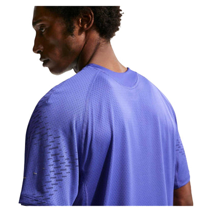 Lapis Blue - Side - Nike Mens Stride Plus Dri-FIT Running Top