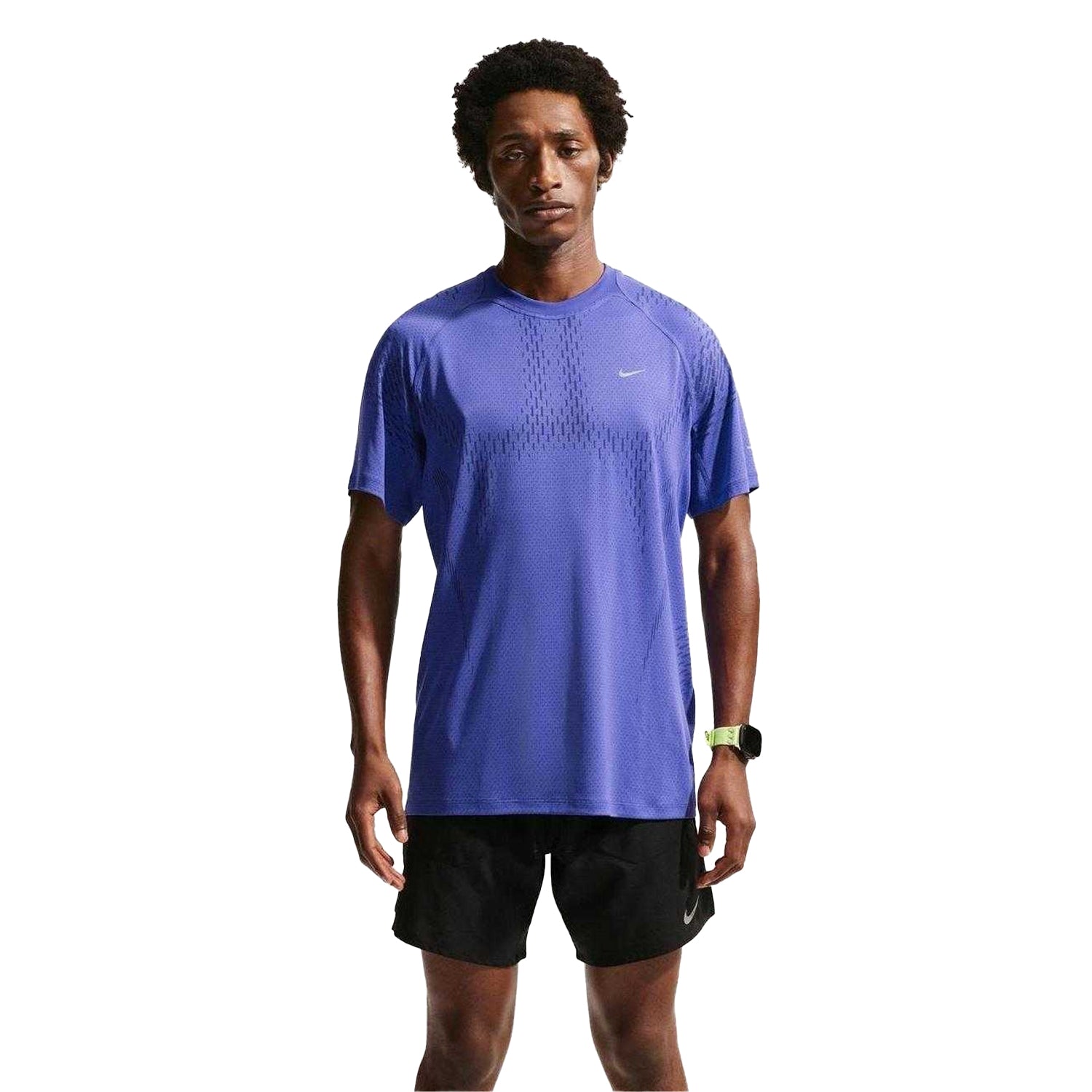 Lapis Blue - Front - Nike Mens Stride Plus Dri-FIT Running Top