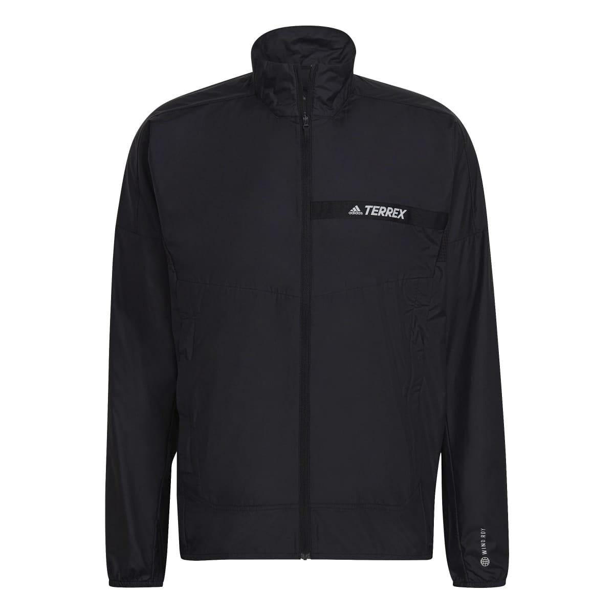 Black - Front - Adidas Mens Terrex Wind Jacket