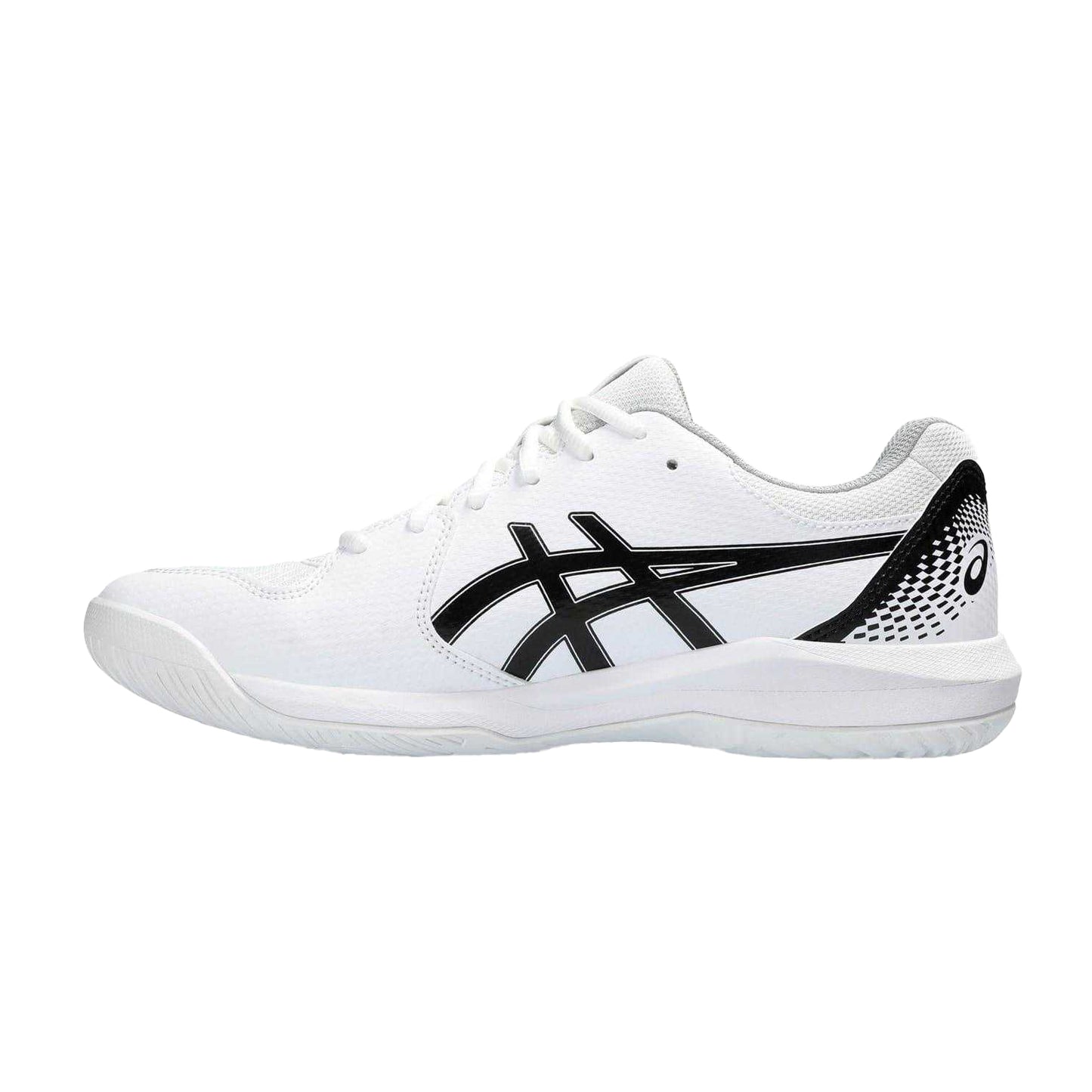 White-Black - Side - Asics Mens Dedicate 8 Tennis Shoes