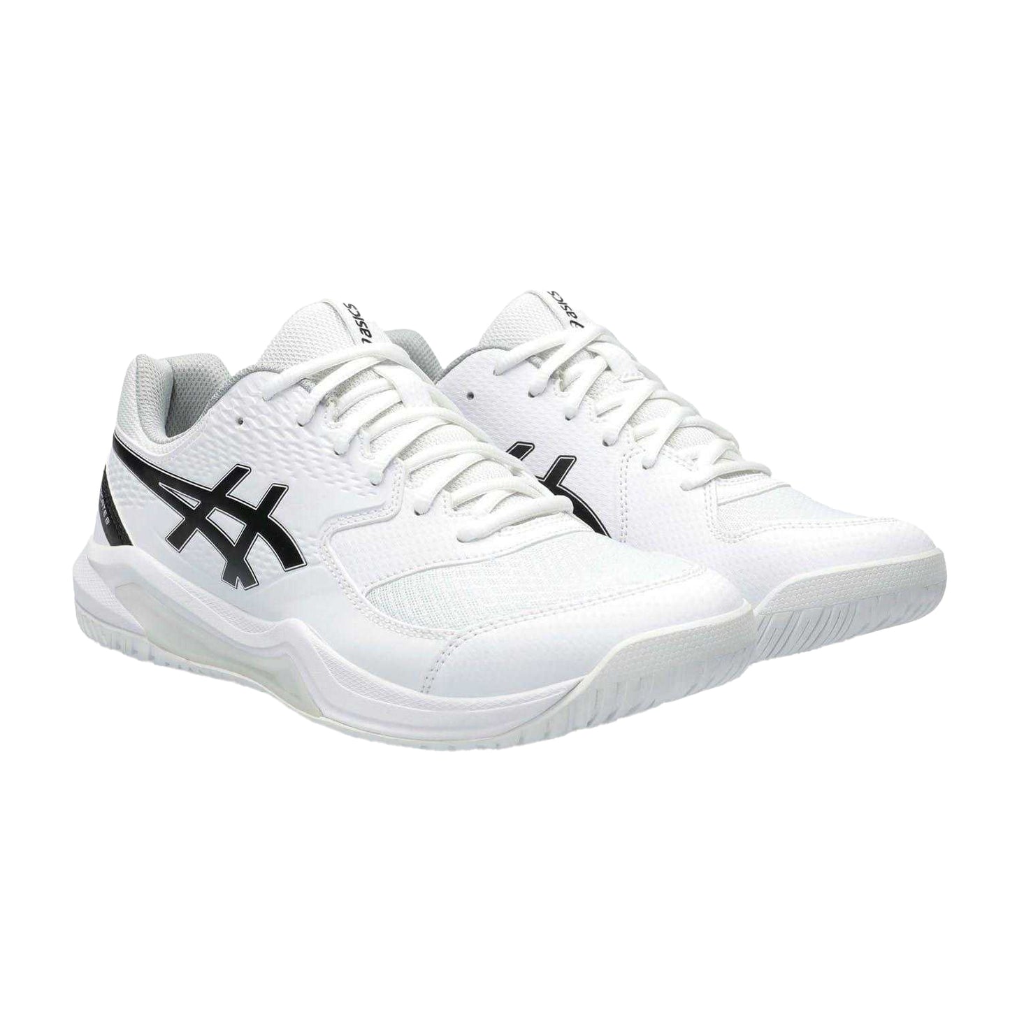 White-Black - Pack Shot - Asics Mens Dedicate 8 Tennis Shoes