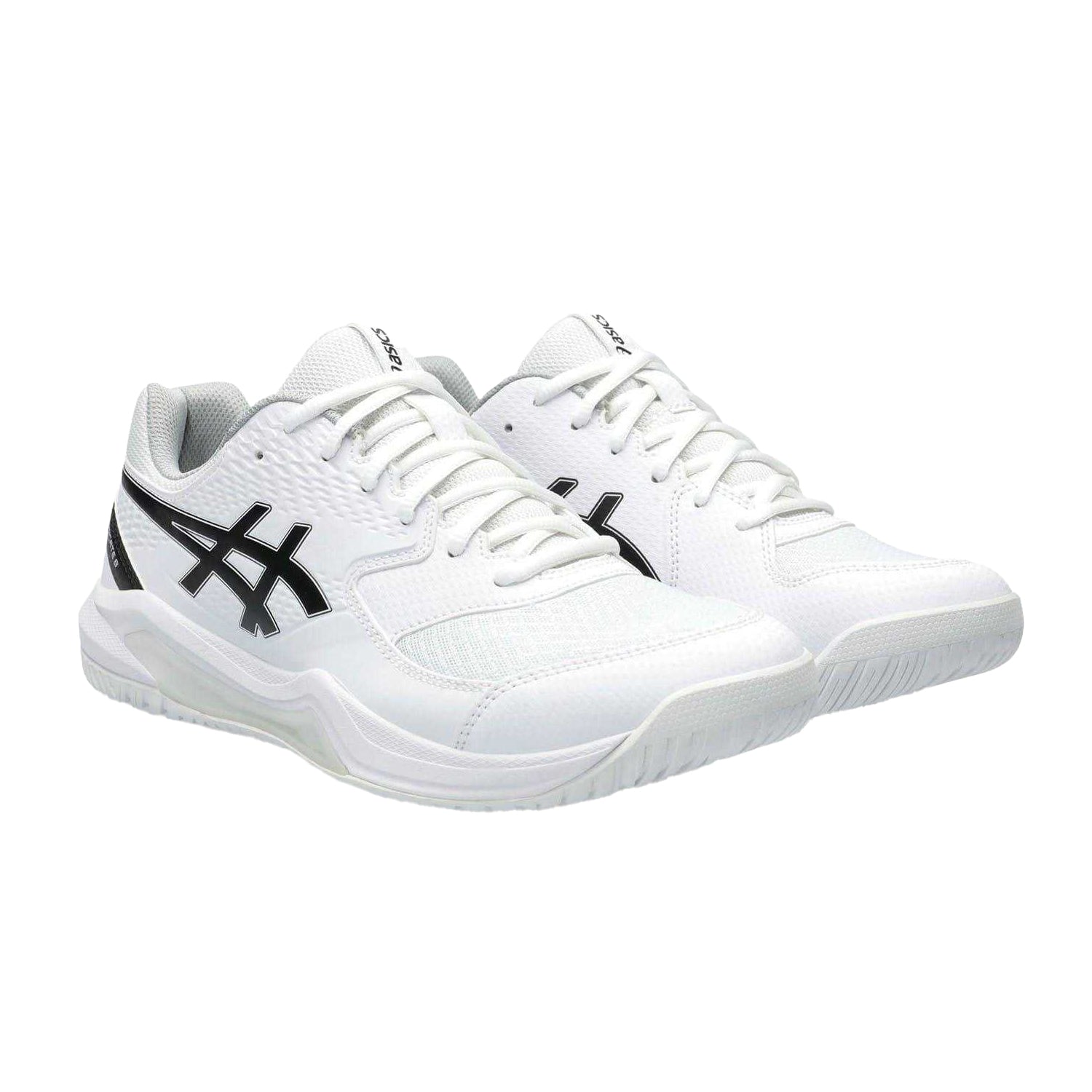 White-Black - Pack Shot - Asics Mens Dedicate 8 Tennis Shoes