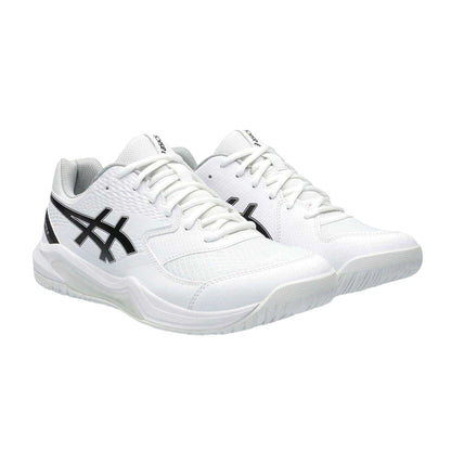 White-Black - Pack Shot - Asics Mens Dedicate 8 Tennis Shoes