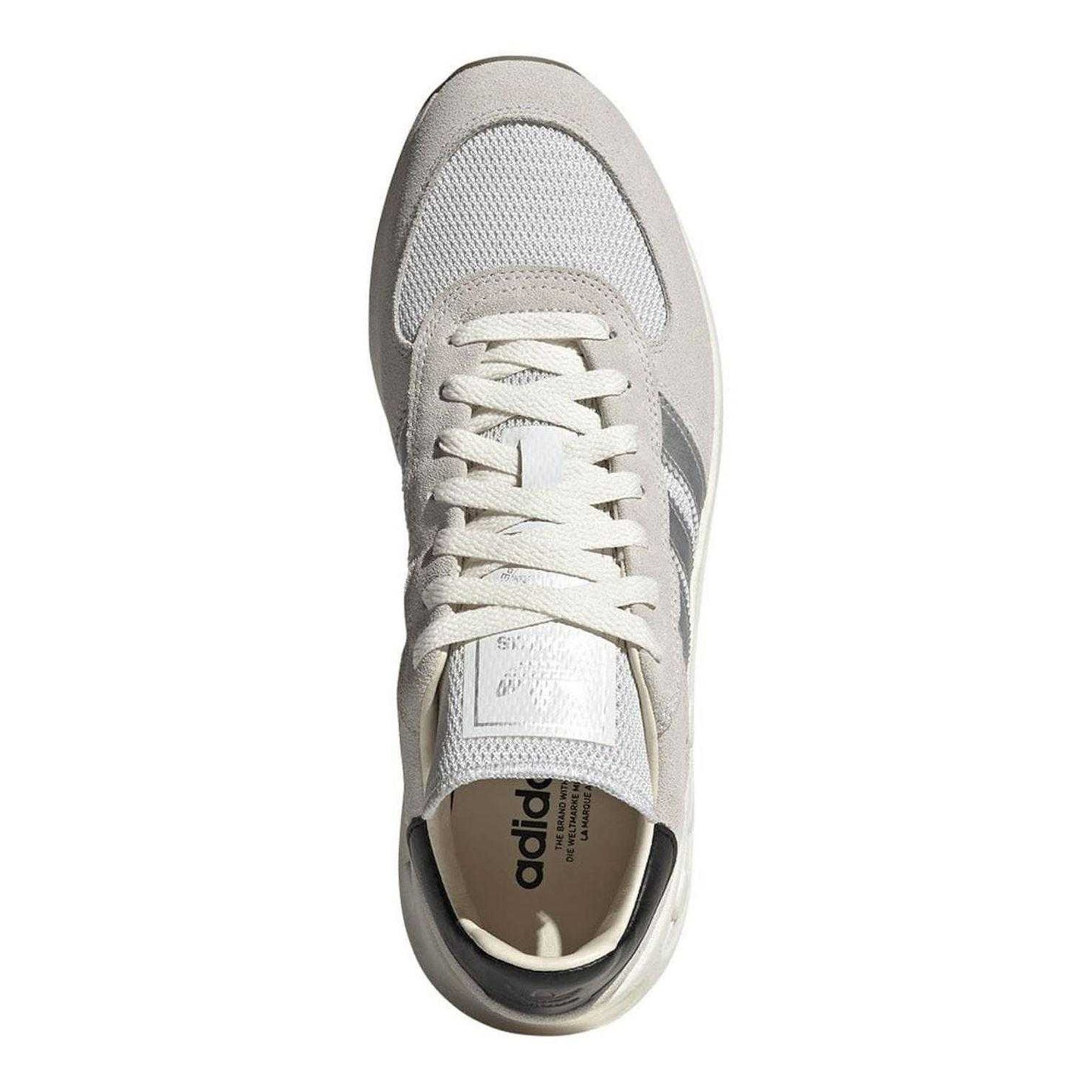 White - Side - Adidas Mens Lux Suede Trainers