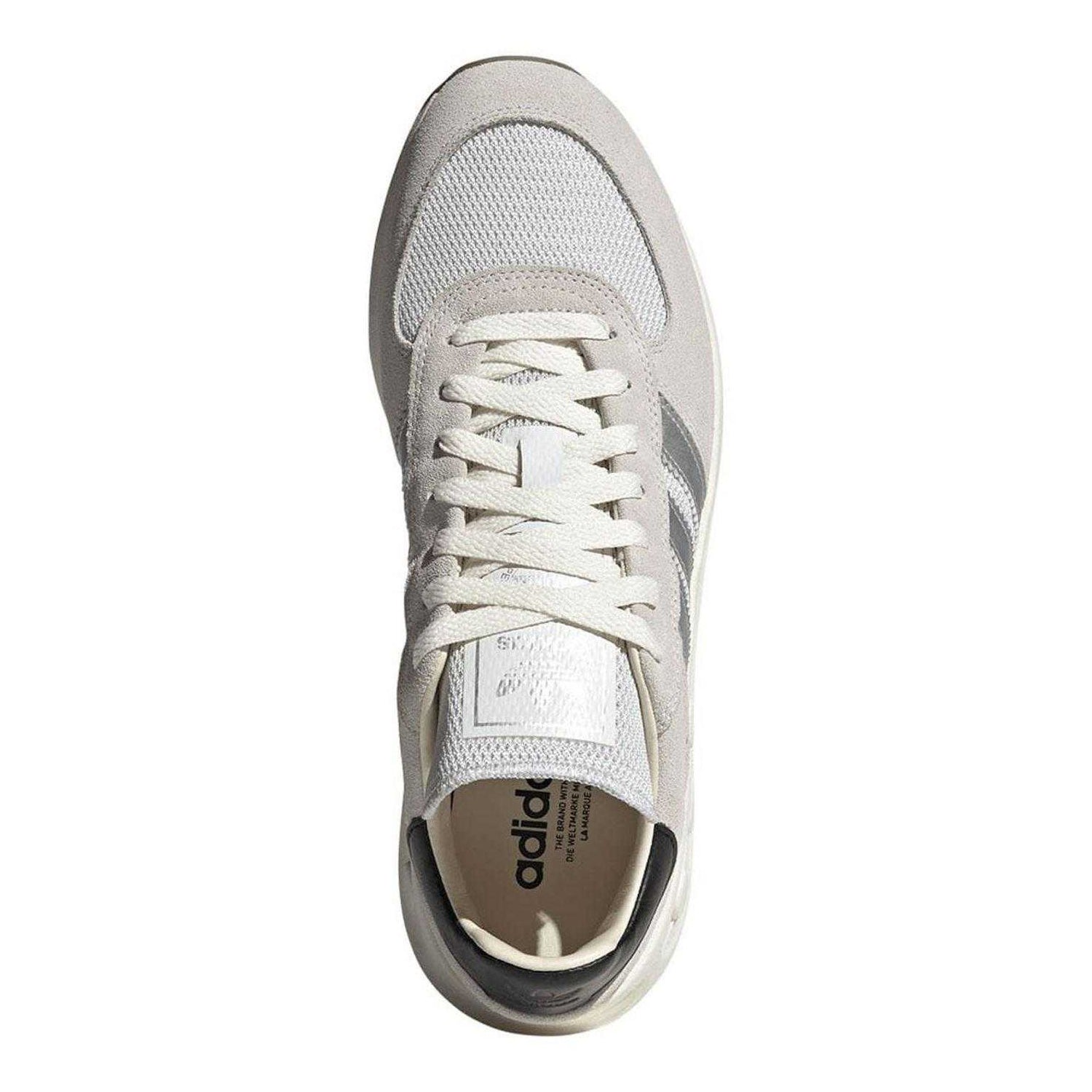 White - Side - Adidas Mens Lux Suede Trainers