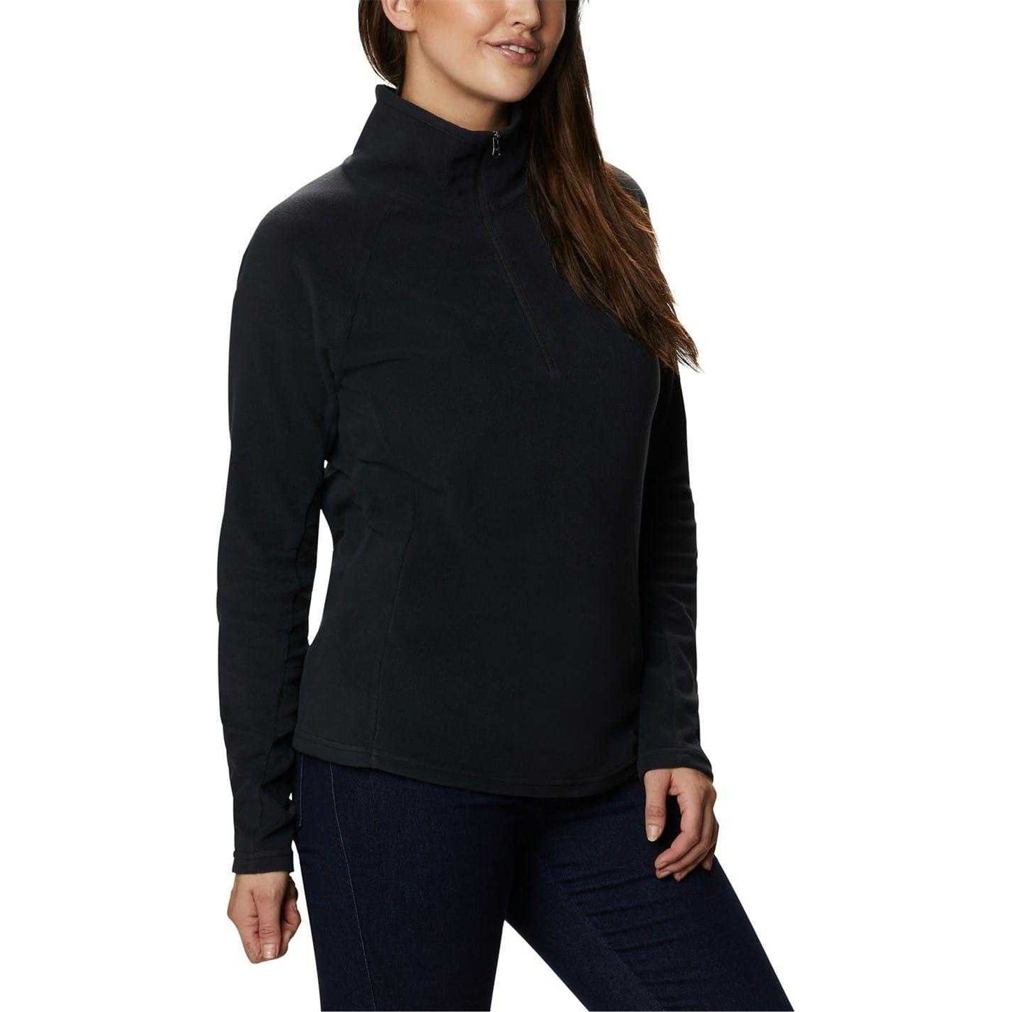 Black - Pack Shot - Columbia Womens-Ladies Glacial IV Funnel Neck Raglan Sweatshirt