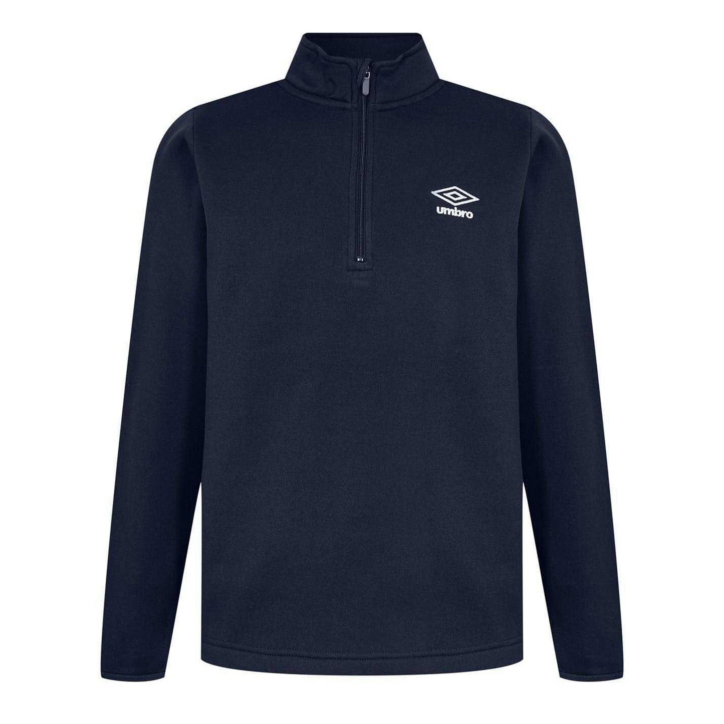 Dark Navy - Front - Umbro Mens Club Essential Quarter Zip Regular Sweatshirt