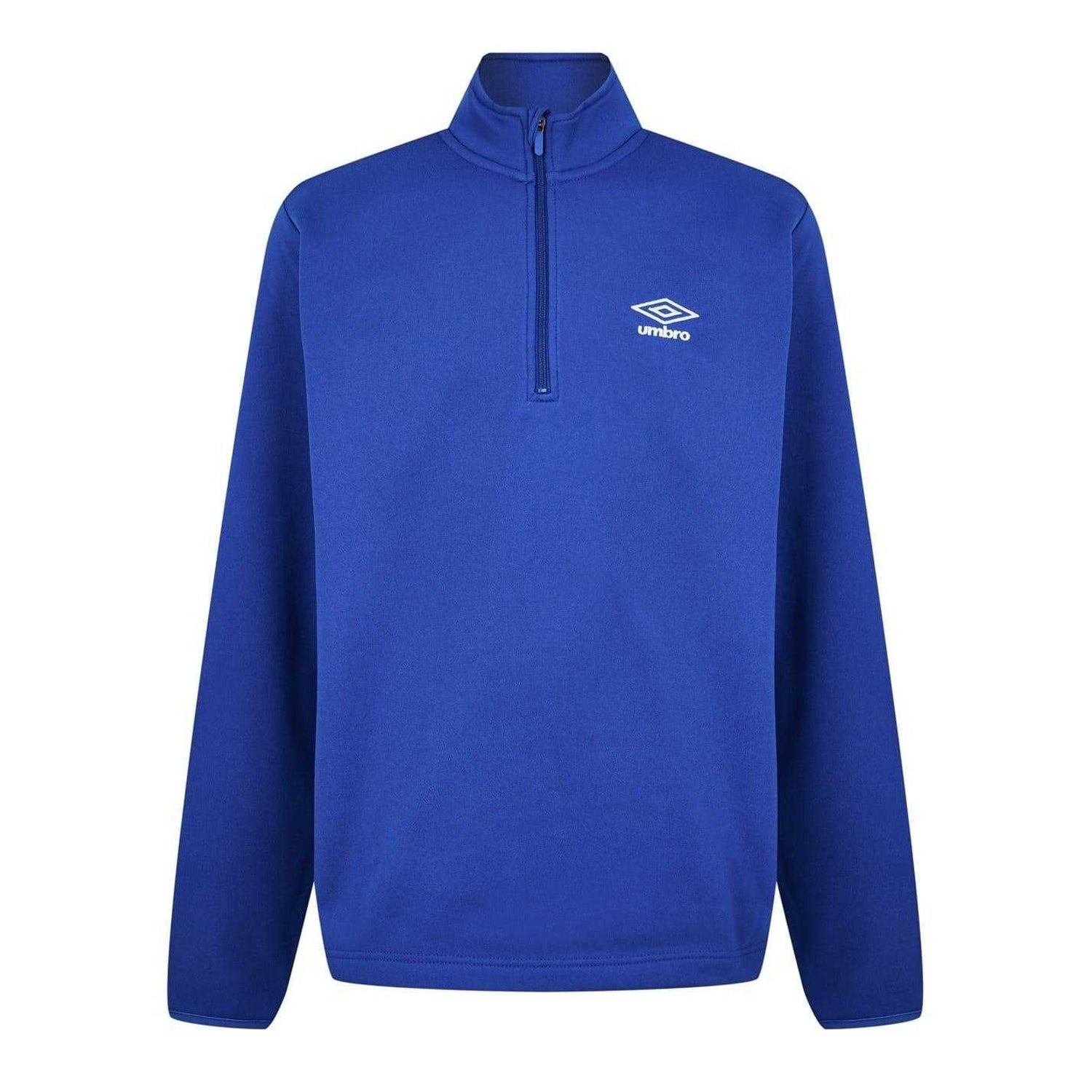 Royal Blue - Front - Umbro Mens Club Essential Quarter Zip Regular Sweatshirt