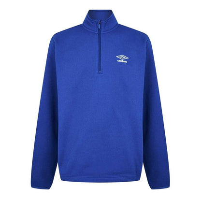 Royal Blue - Front - Umbro Mens Club Essential Quarter Zip Regular Sweatshirt
