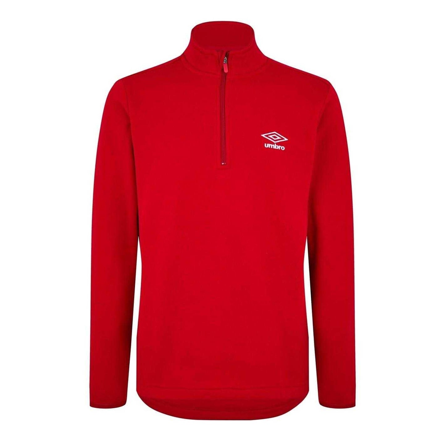 Vermillion - Front - Umbro Mens Club Essential Quarter Zip Regular Sweatshirt