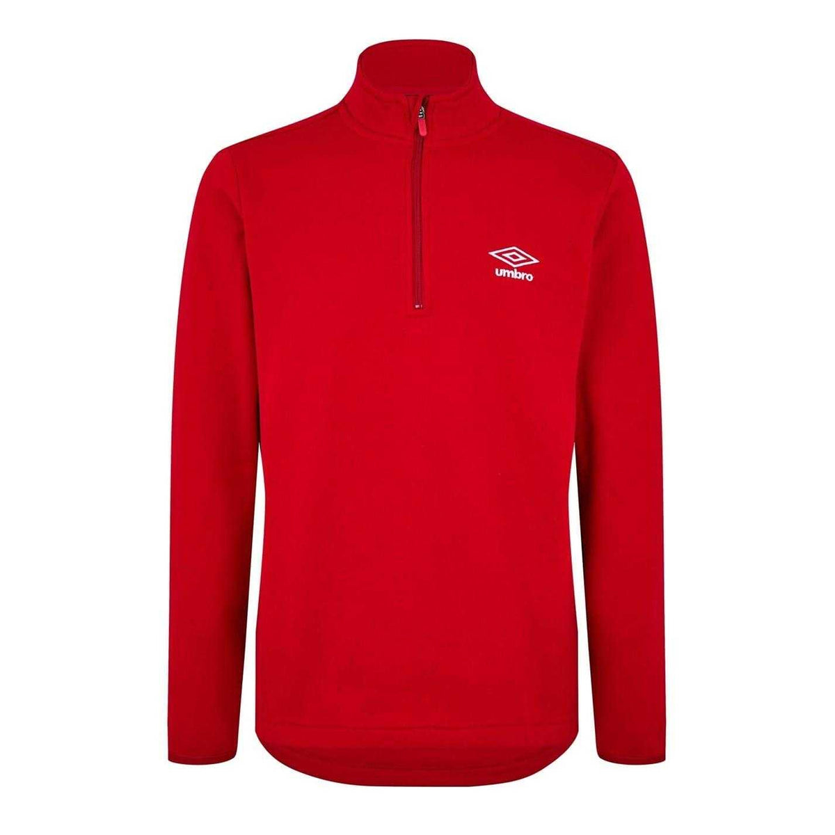 Vermillion - Front - Umbro Mens Club Essential Quarter Zip Regular Sweatshirt
