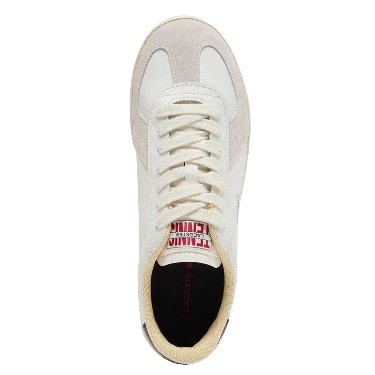 White-Navy - Side - Lacoste Mens Baseshot Pro Leather Trainers