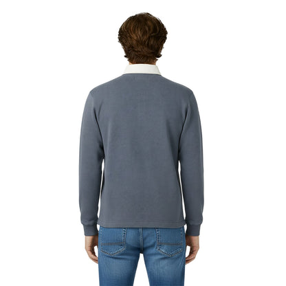 Indigo - Lifestyle - Jack Wills Mens Jersey Collared Relaxed Fit Long-Sleeved Rugby Shirt