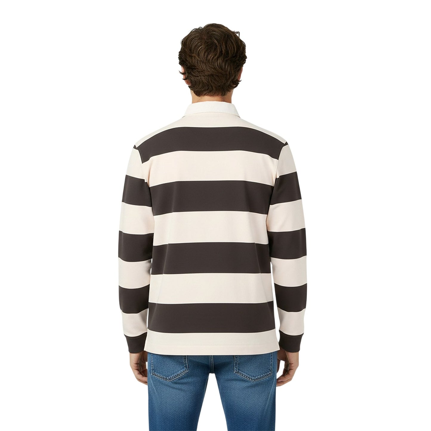Iron-Bone - Lifestyle - Jack Wills Mens Jersey Collared Relaxed Fit Long-Sleeved Rugby Shirt