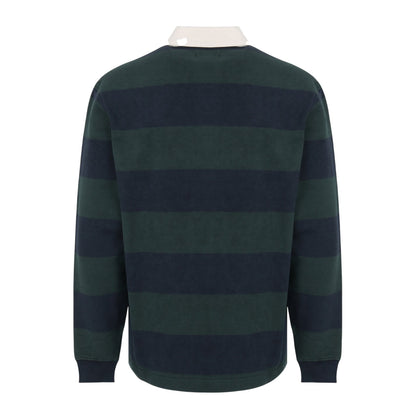 Pine-Navy - Back - Jack Wills Mens Jersey Collared Relaxed Fit Long-Sleeved Rugby Shirt