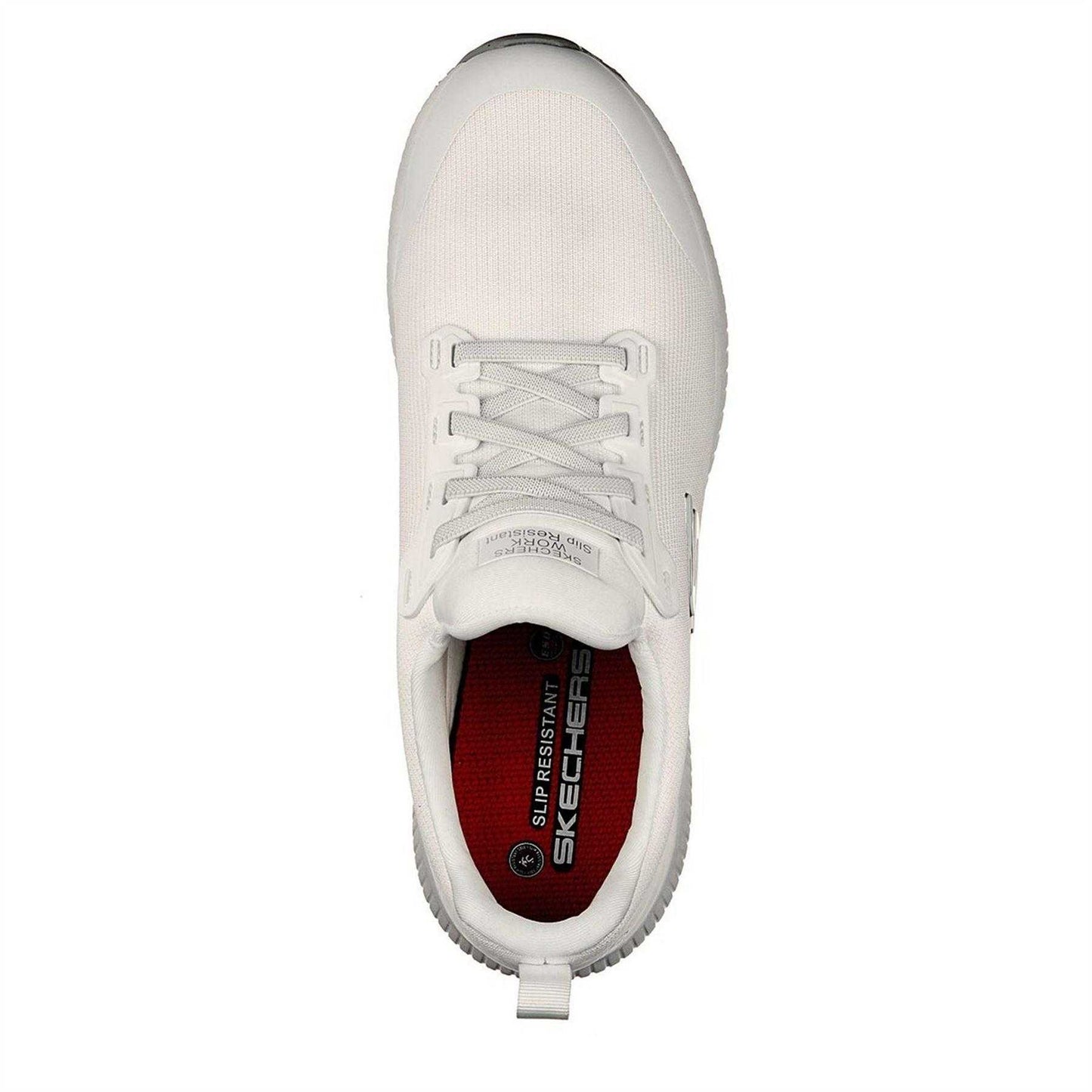 White - Side - Skechers Mens Squad SR Non Slip Trainers