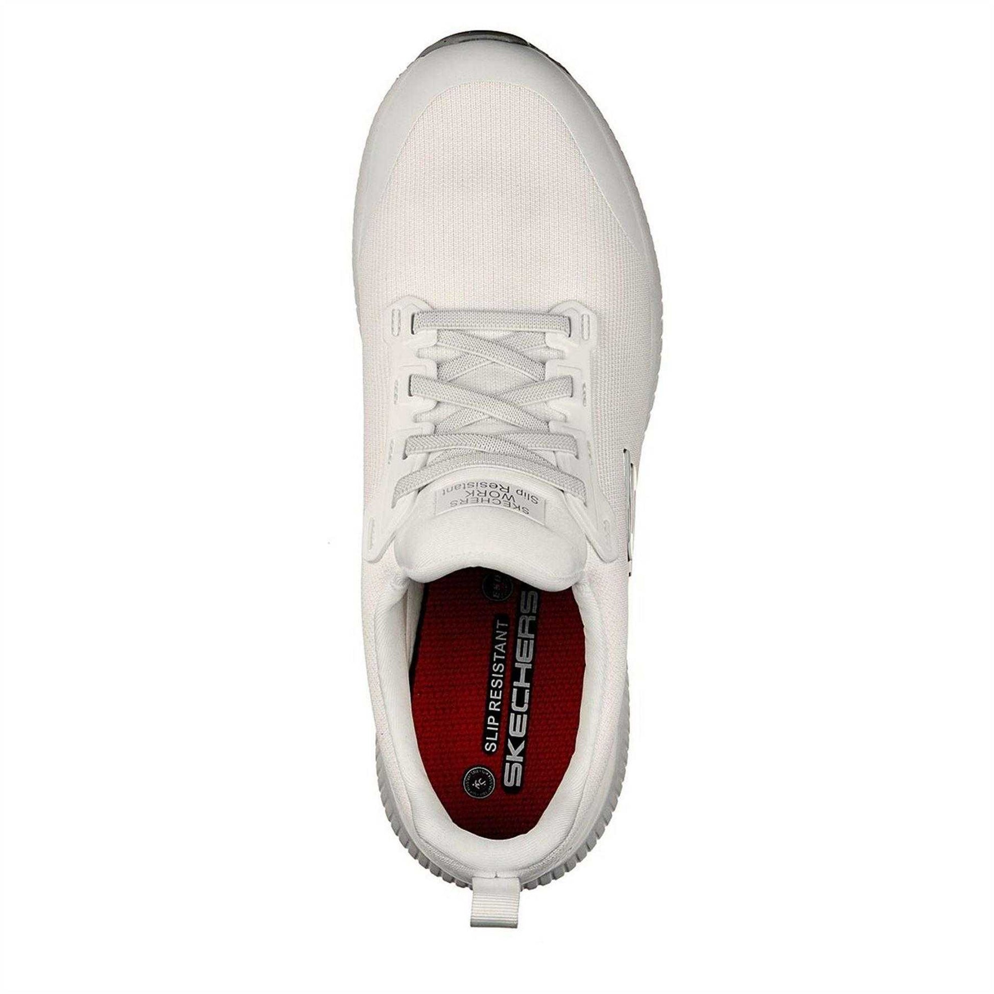 White - Side - Skechers Mens Squad SR Non Slip Trainers