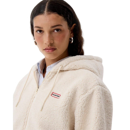 Antique White - Side - Hunter Womens-Ladies Hooded Jacket