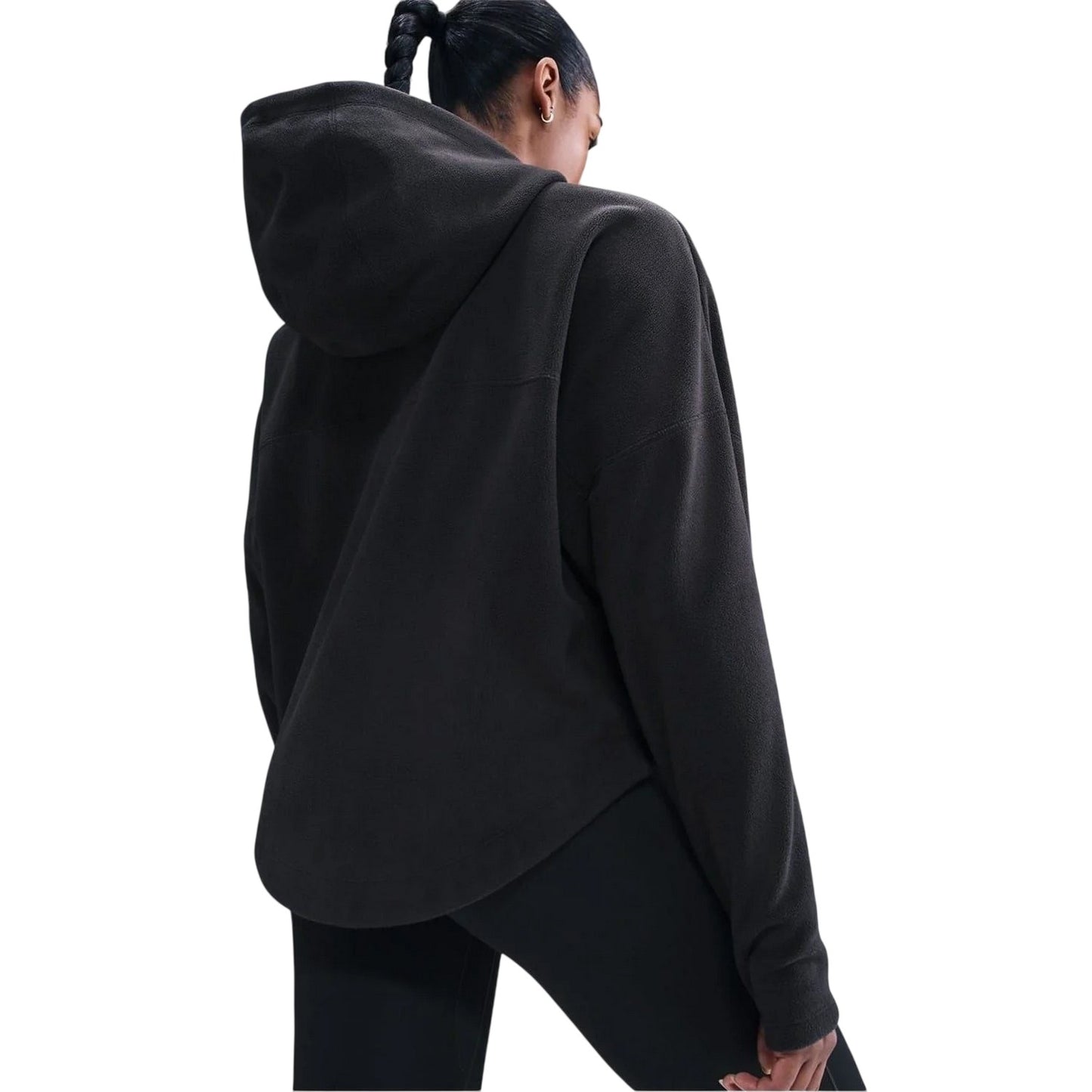 Black - Back - Nike Womens-Ladies Relaxed Fit Hooded Jacket