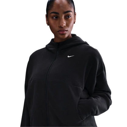 Black - Side - Nike Womens-Ladies Relaxed Fit Hooded Jacket