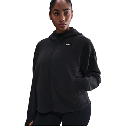 Black - Front - Nike Womens-Ladies Relaxed Fit Hooded Jacket