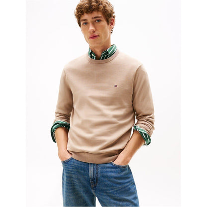 Coast - Back - Tommy Hilfiger Mens Cotton Crew Neck Jumper
